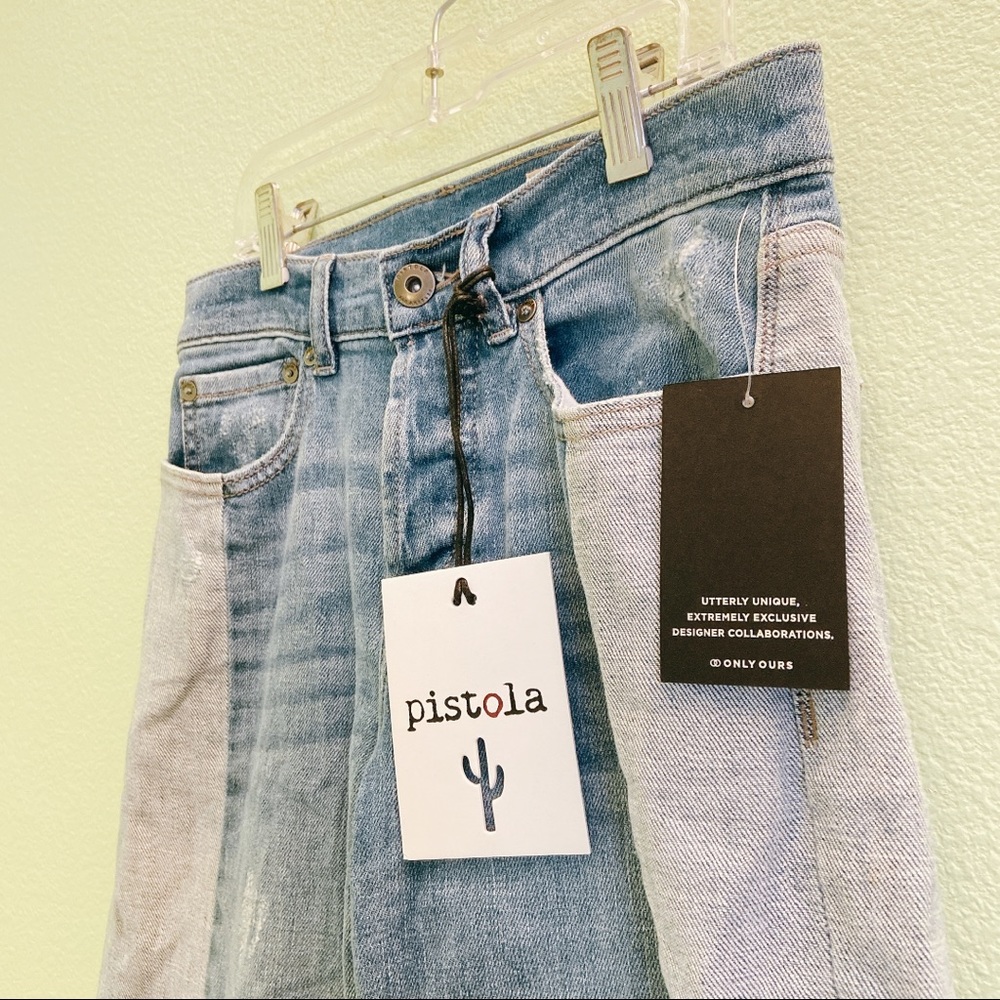 NEW pistola Two-Tone Cropped Jeans (EXCLUSIVE)